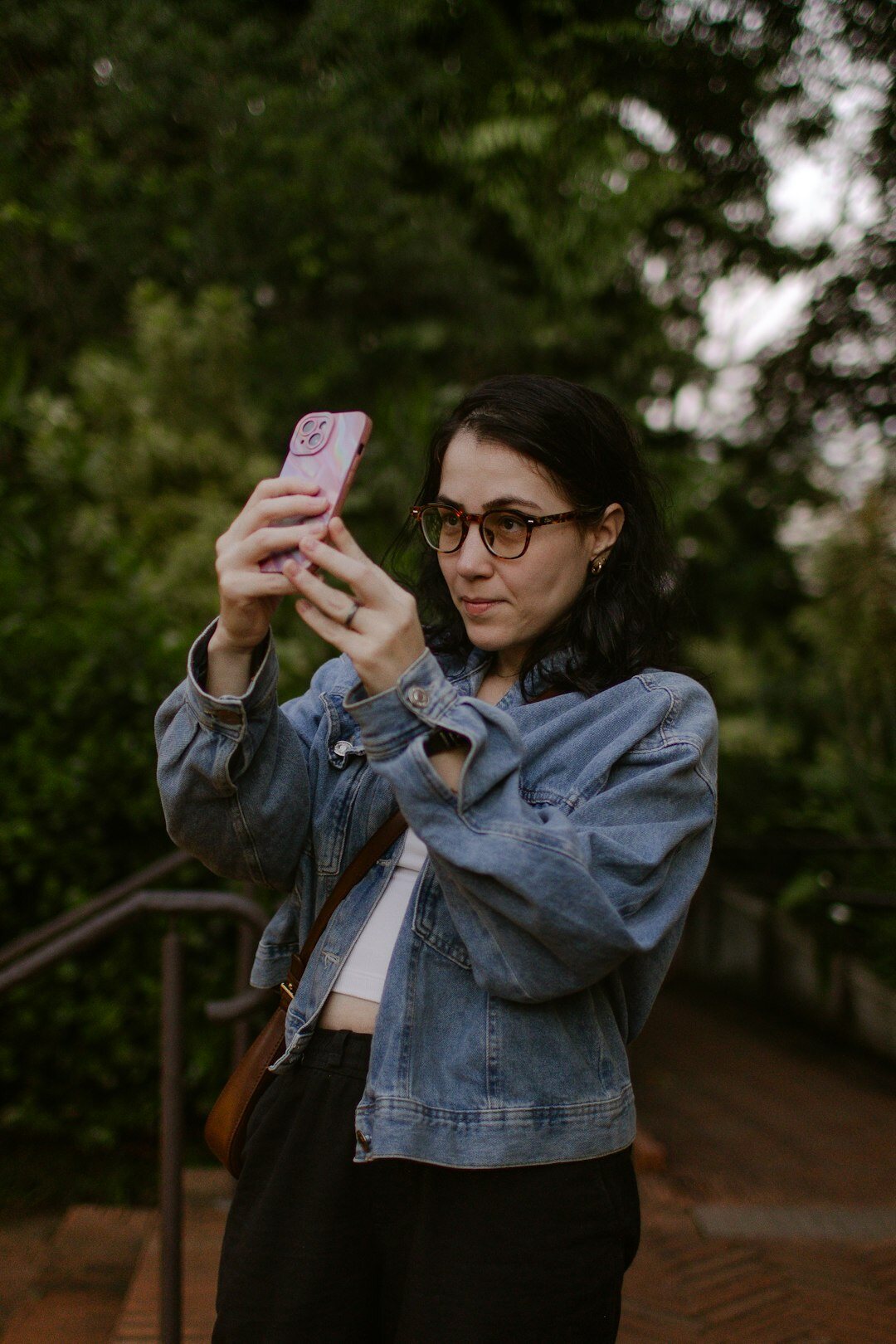 Studio portrait of a Latin American female social media and influencer editor in her 20s