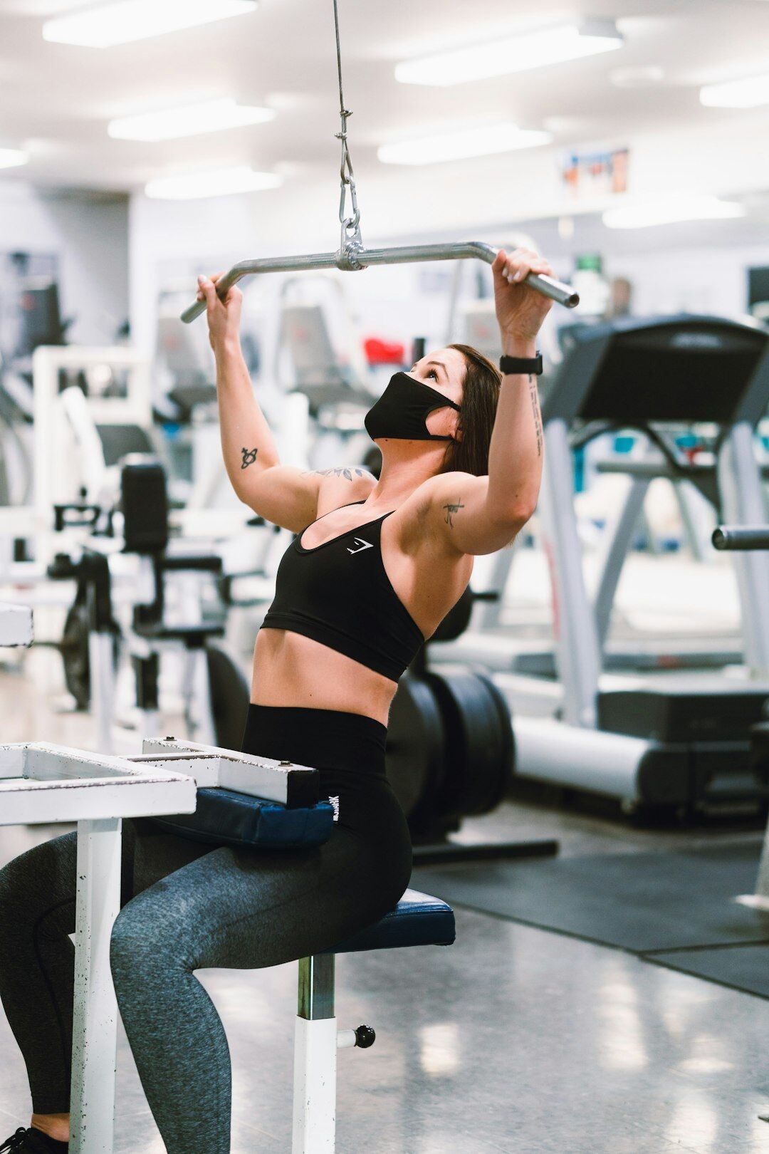 woman exercising in gym